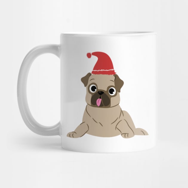 Christmas pug by zeevana